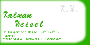 kalman weisel business card